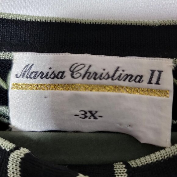 Marisa Christina II Cardigan Short Sleeve Sweater Sz 3X Black W/Embroidery Trim - Picture 3 of 11